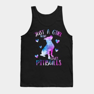 Just a girl who loves pitbulls Tank Top
